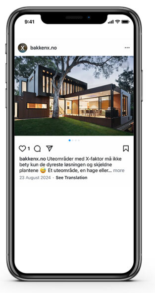Markedsføring på instagram for BakkenX